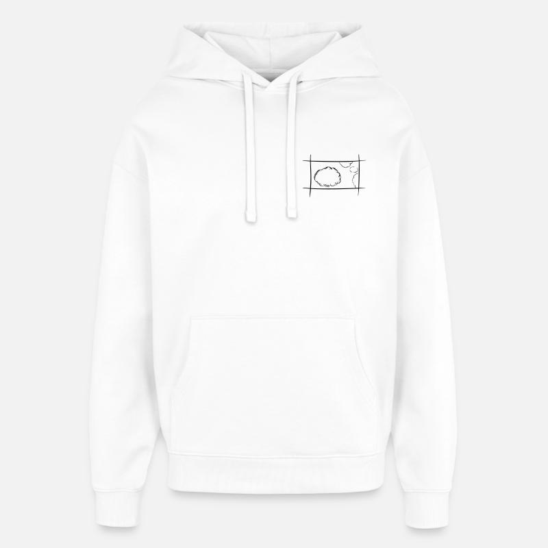Wolkenbild - Oversized Unisex Hoodie von Stanley/Stella - Weiß