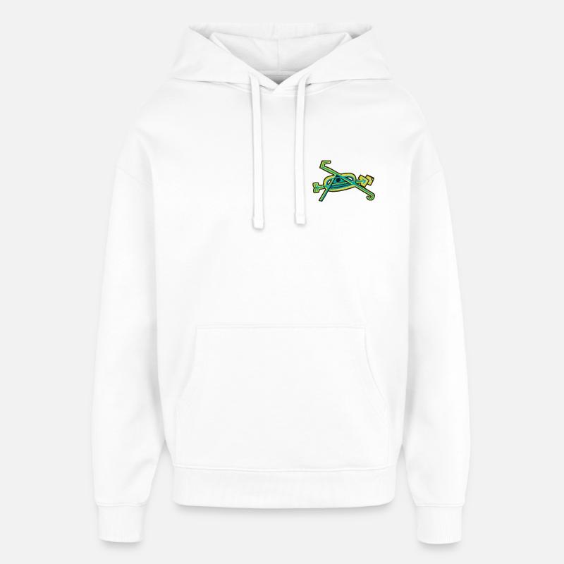 Glyphe de l’œil de Kaleido - Sweat à capuche unisexe Stanley/Stella Oversized - blanc