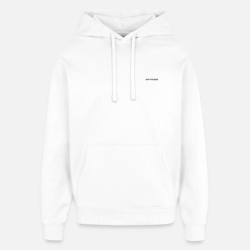 Typographie Reste Concentrée - Sweat à capuche unisexe Stanley/Stella Oversized - blanc