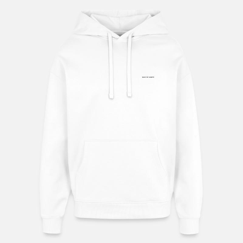 Construction par habitudes Typographie - Sweat à capuche unisexe Stanley/Stella Oversized - blanc