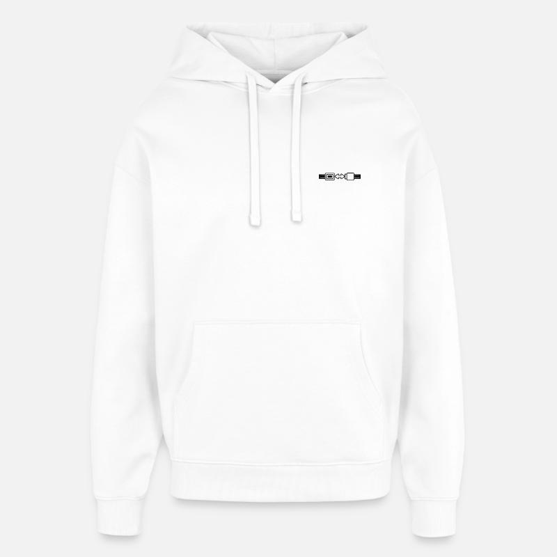 Signal de ceinture de sécurité - Sweat à capuche unisexe Stanley/Stella Oversized - blanc