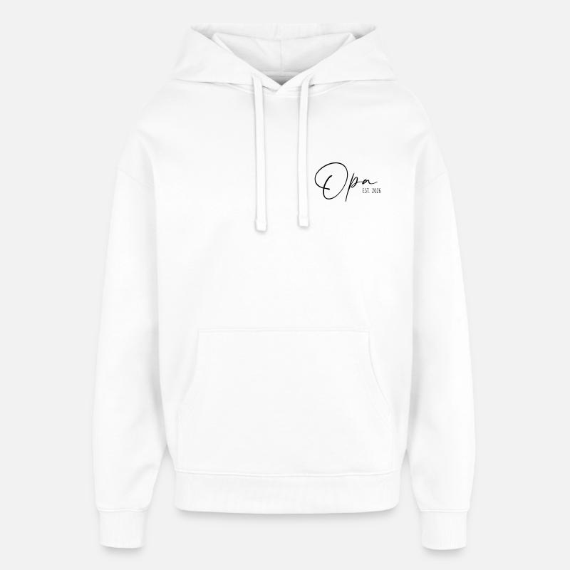 Papy Est 2026 - Sweat à capuche unisexe Stanley/Stella Oversized - blanc