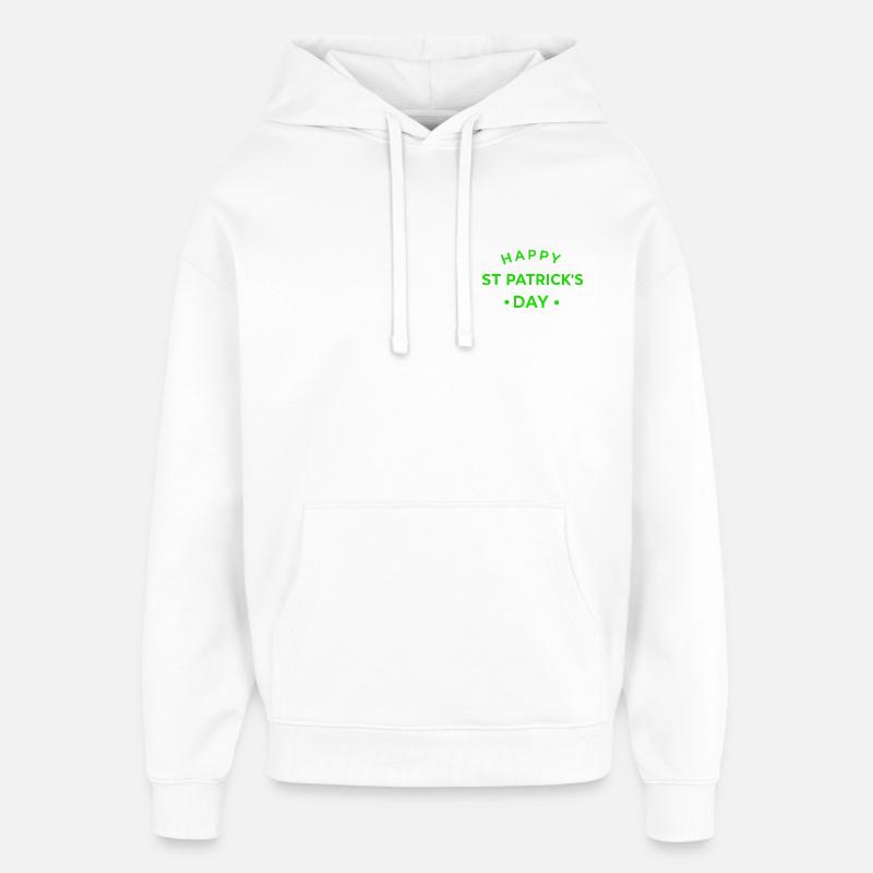 Saint Patrick Vert  - Sweat à capuche unisexe Stanley/Stella Oversized - blanc