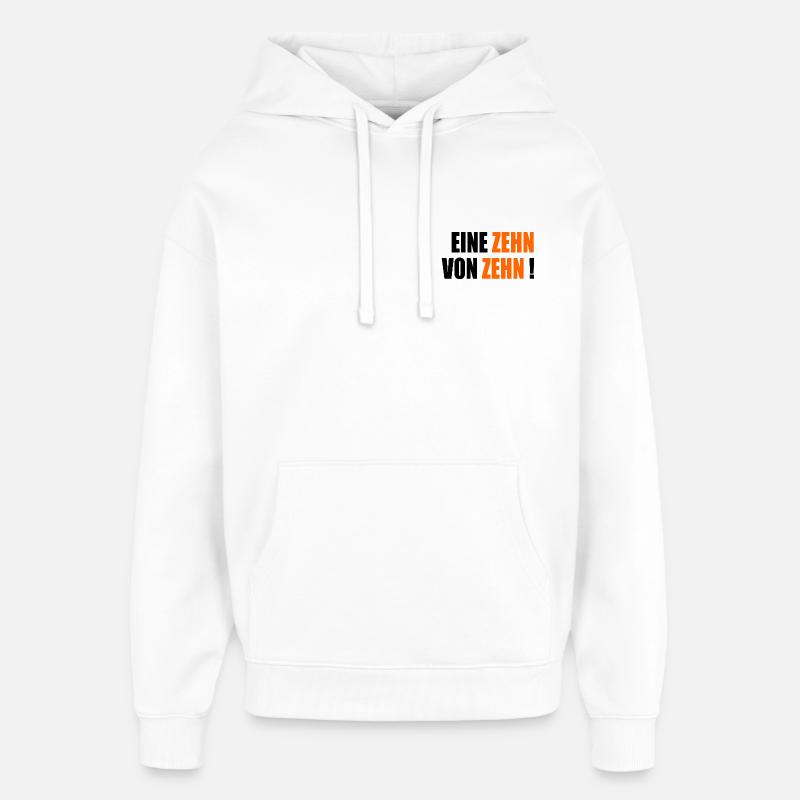 Dix sur dix - compliments - Sweat à capuche unisexe Stanley/Stella Oversized - blanc