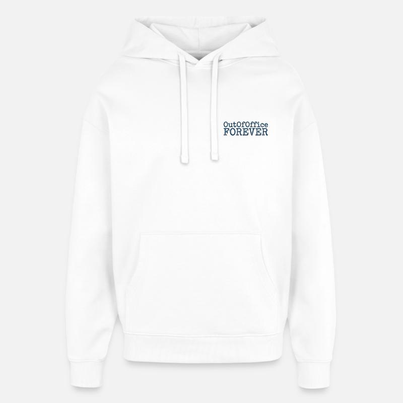 Absent du bureau - Sweat à capuche unisexe Stanley/Stella Oversized - blanc