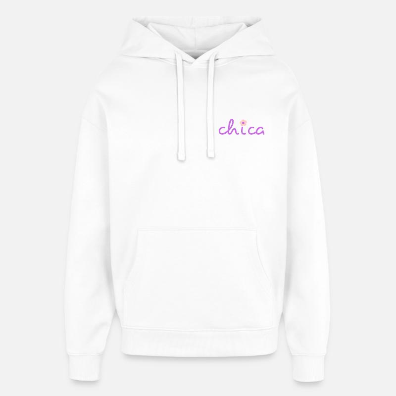 Fleur de chica - Sweat à capuche unisexe Stanley/Stella Oversized - blanc
