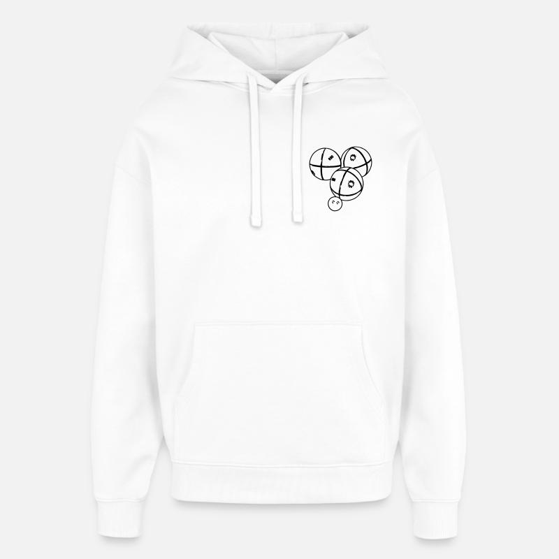 Boules de pétanque - Sweat à capuche unisexe Stanley/Stella Oversized - blanc