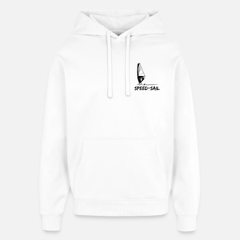 Speed Sail Board Silhouette - Oversized Unisex Hoodie von Stanley/Stella - Weiß