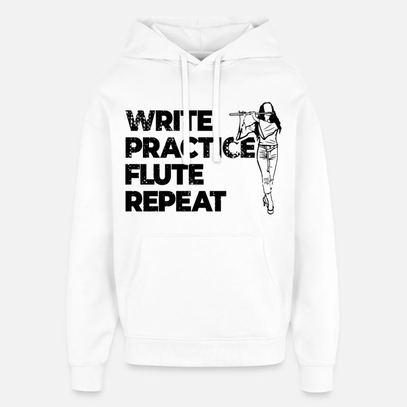 Citation de flûte de motivation - Sweat à capuche unisexe Stanley/Stella Oversized - blanc