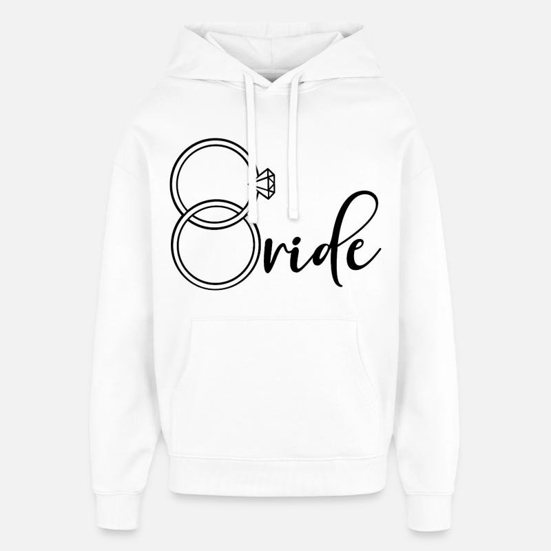 Engagement Ring Bride - Oversized Unisex Hoodie by Stanley/Stella - white