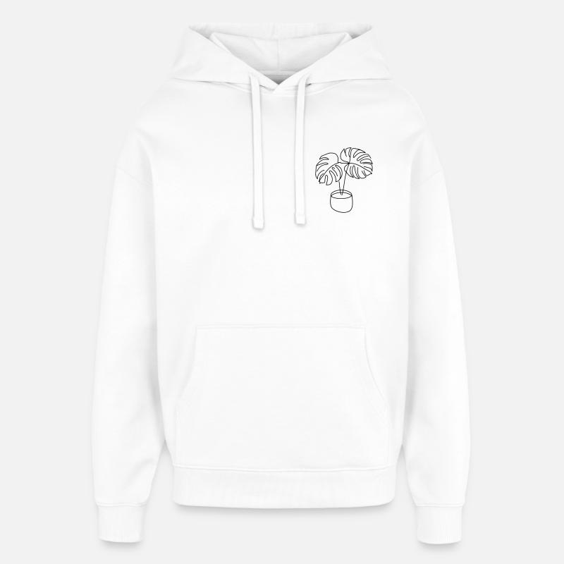 Monstera - Sweat à capuche unisexe Stanley/Stella Oversized - blanc