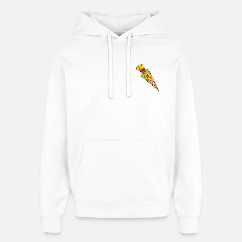 Cône de sucre de l’école - Sweat à capuche unisexe Stanley/Stella Oversized - blanc