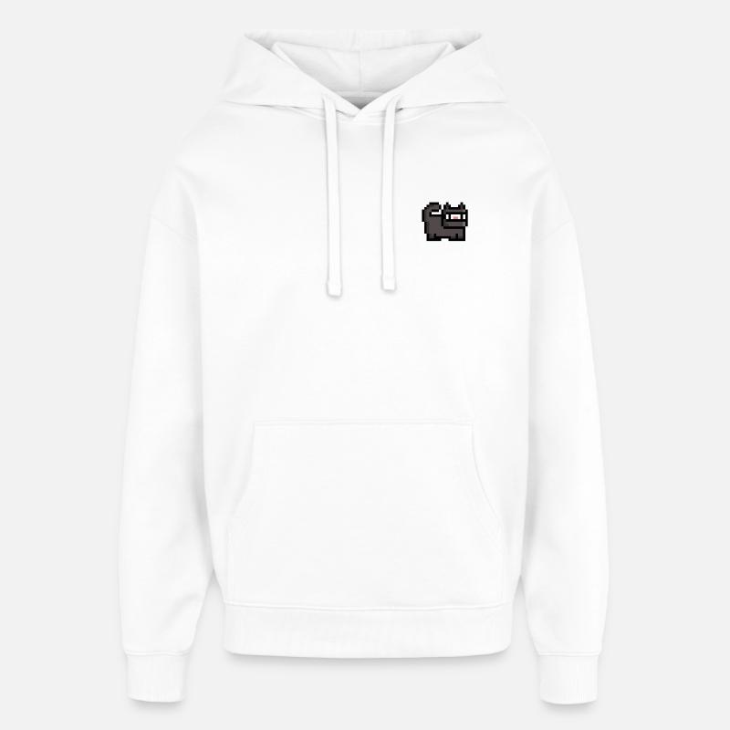 Retro Ninja Cat - Sweat à capuche unisexe Stanley/Stella Oversized - blanc