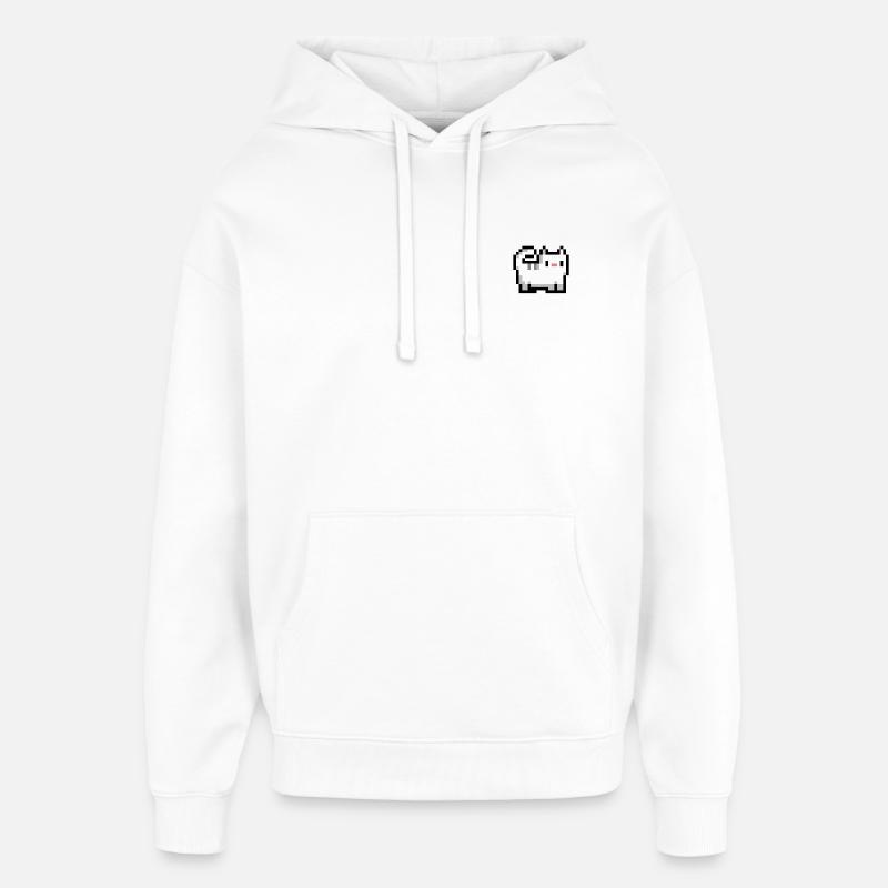 Retro Katze - Oversized Unisex Hoodie von Stanley/Stella - Weiß