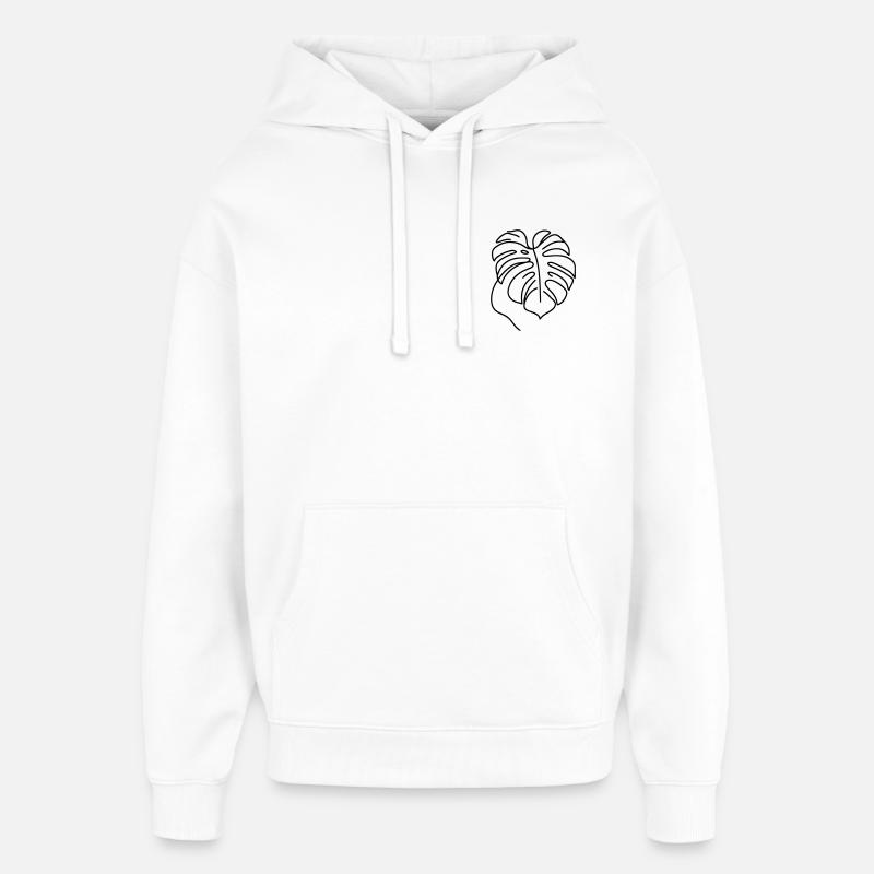 Monstera - Sweat à capuche unisexe Stanley/Stella Oversized - blanc