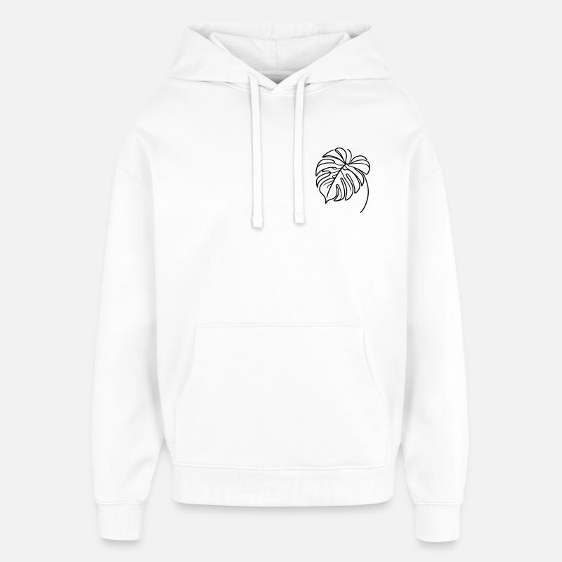 Monstera - Sweat à capuche unisexe Stanley/Stella Oversized - blanc