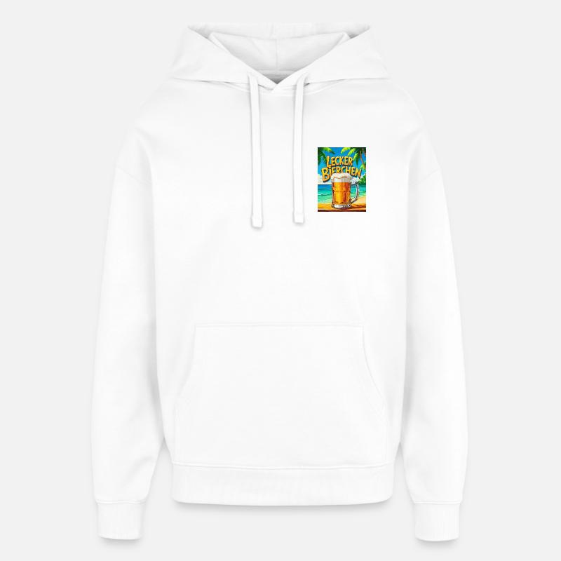 Motif de Biergarten d’été - Sweat à capuche unisexe Stanley/Stella Oversized - blanc
