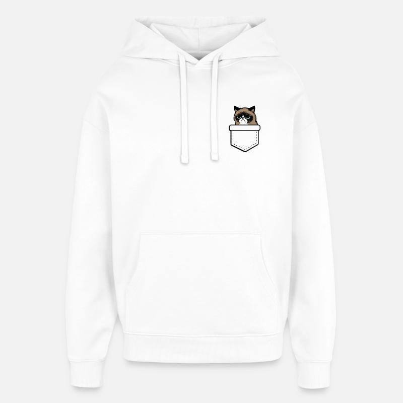grumpy  - Sweat à capuche unisexe Stanley/Stella Oversized - blanc
