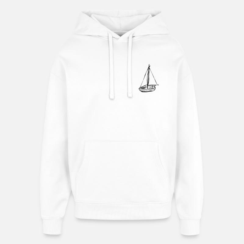 Boot - Oversized Unisex Hoodie von Stanley/Stella - Weiß