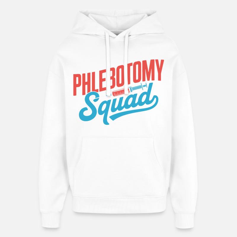 Escouade de Phlébotomie - Sweat à capuche unisexe Stanley/Stella Oversized - blanc