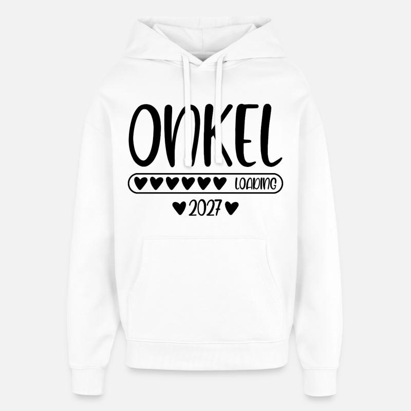 Uncle 2027 loading - Oversized Unisex Hoodie by Stanley/Stella - white