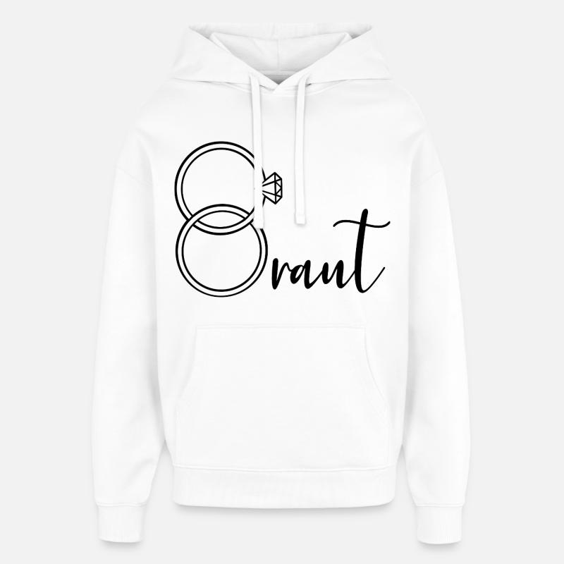 Bagues de mariée - Sweat à capuche unisexe Stanley/Stella Oversized - blanc