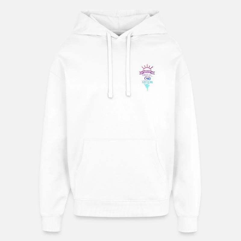 Atitude Mentale Positive - Sweat à capuche unisexe Stanley/Stella Oversized - blanc