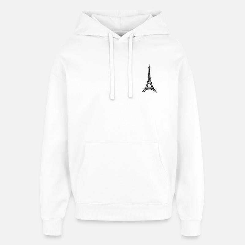 Tour Eiffel - Sweat à capuche unisexe Stanley/Stella Oversized - blanc