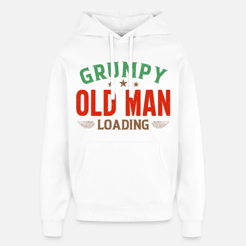 Grumpy Old Man Loading Shirt - Oversized Unisex Hoodie von Stanley/Stella - Weiß