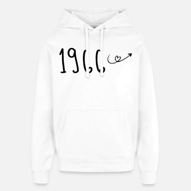 1966 Anniversaire 1966 Retro 1966 - Sweat à capuche unisexe Stanley/Stella Oversized - blanc