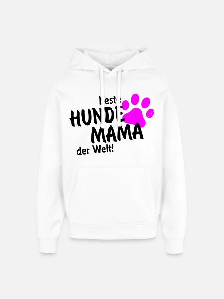 beste Hundemama der Welt - Oversized Unisex Hoodie von Stanley/Stella - Weiß