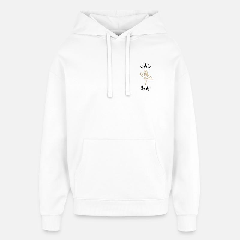 Surfeuse rétro doré - Sweat à capuche unisexe Stanley/Stella Oversized - blanc