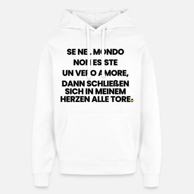 Comptine italo-allemande 1 (Ver. B) - Sweat à capuche unisexe Stanley/Stella Oversized - blanc