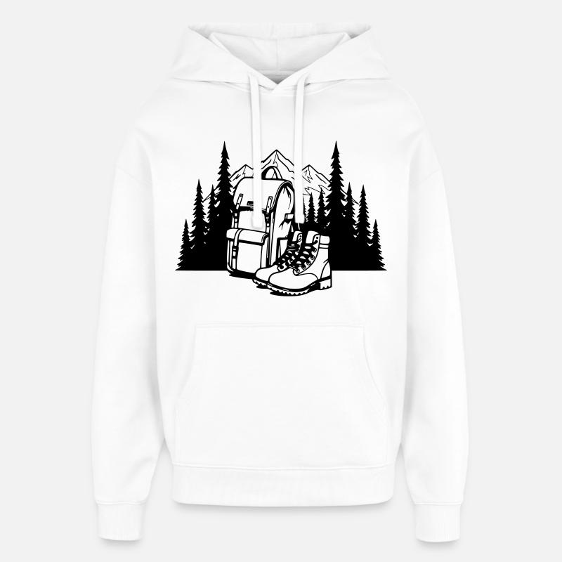 Absolute black, where it all begins - Oversized Unisex Hoodie by Stanley/Stella - white