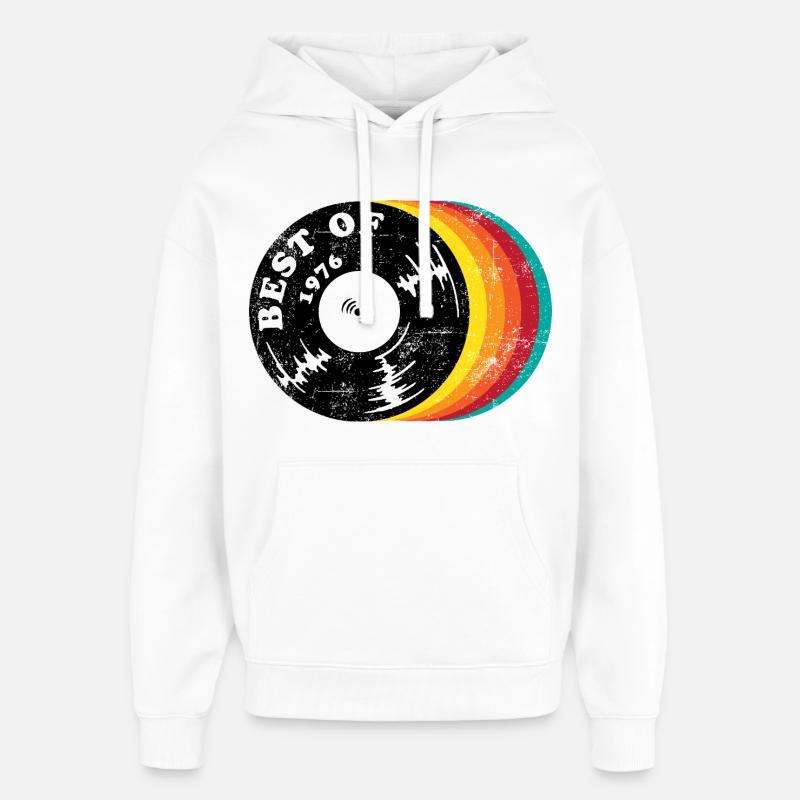 Le meilleur de 1976 - Sweat à capuche unisexe Stanley/Stella Oversized - blanc