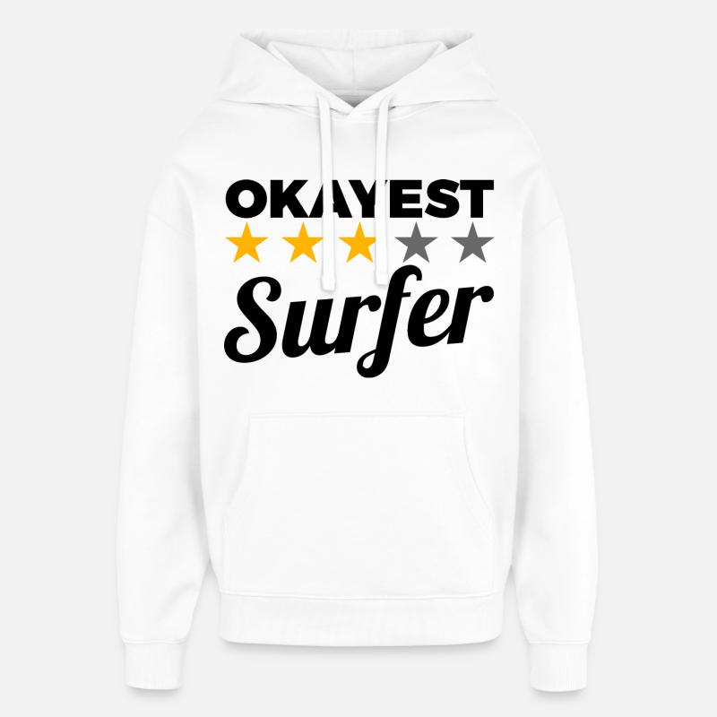 Surfeur moyen - Sweat à capuche unisexe Stanley/Stella Oversized - blanc