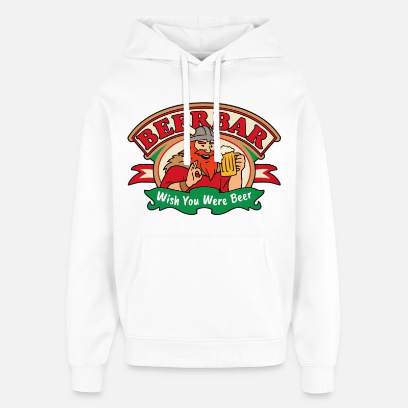 Bière Viking Vibes - Sweat à capuche unisexe Stanley/Stella Oversized - blanc