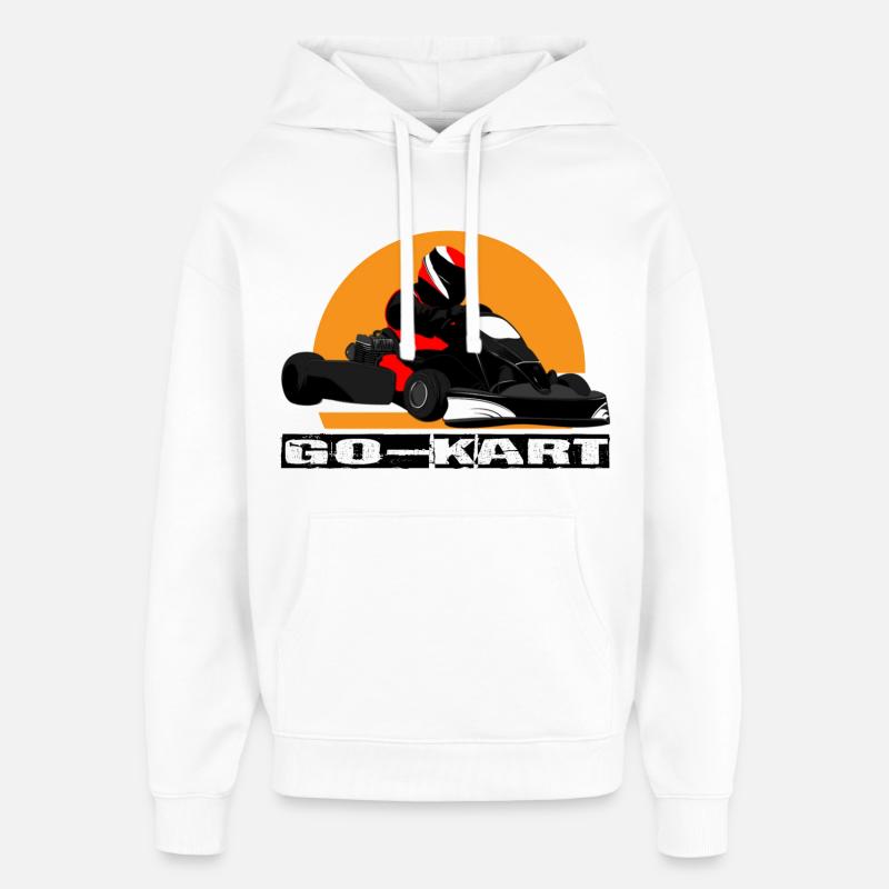 Kart go - Sweat à capuche unisexe Stanley/Stella Oversized - blanc