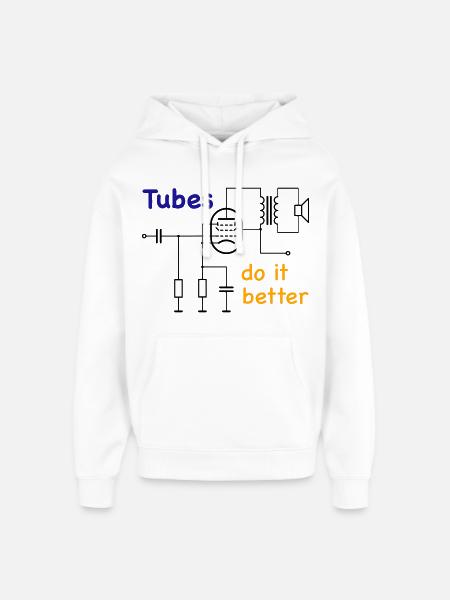 Vacuum Tubes do it better - Oversized Unisex Hoodie by Stanley/Stella - white
