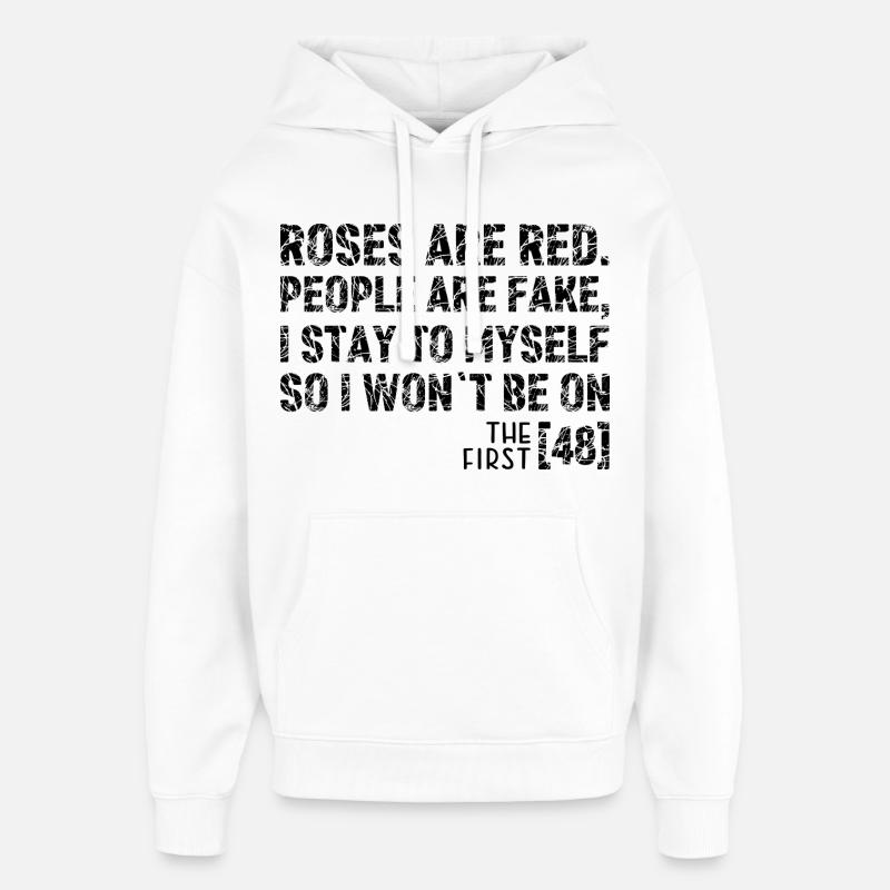 Isolierter Geist Dunkles Zitat - Oversized Unisex Hoodie von Stanley/Stella - Weiß