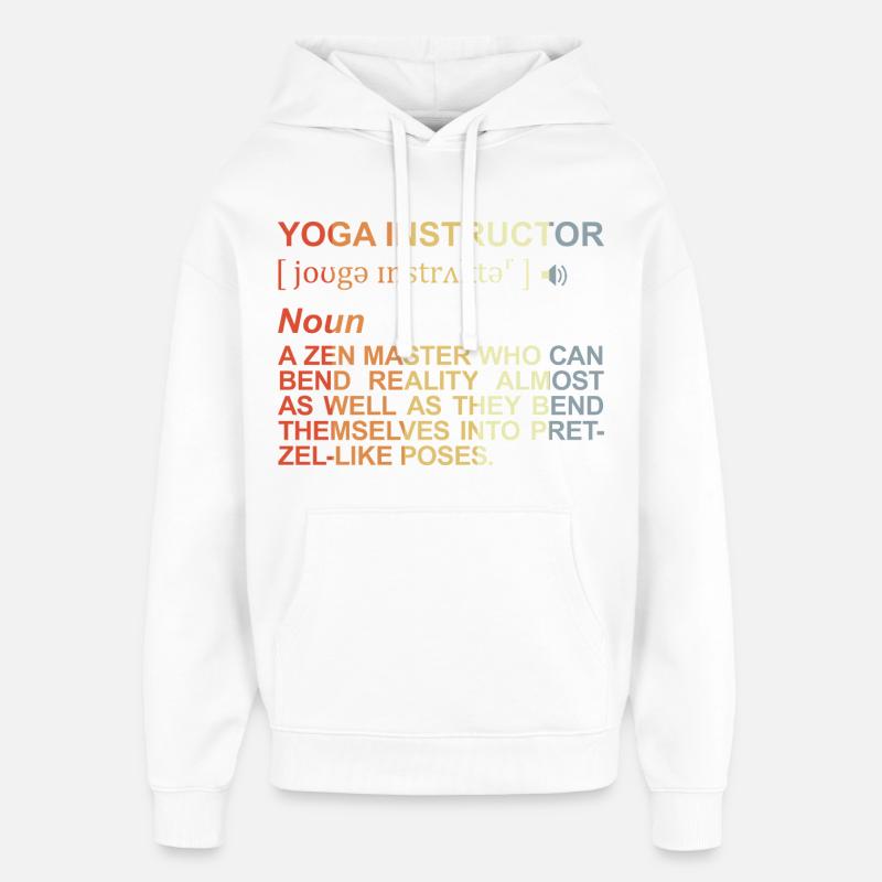 Yogalehrer Begriff - Oversized Unisex Hoodie von Stanley/Stella - Weiß