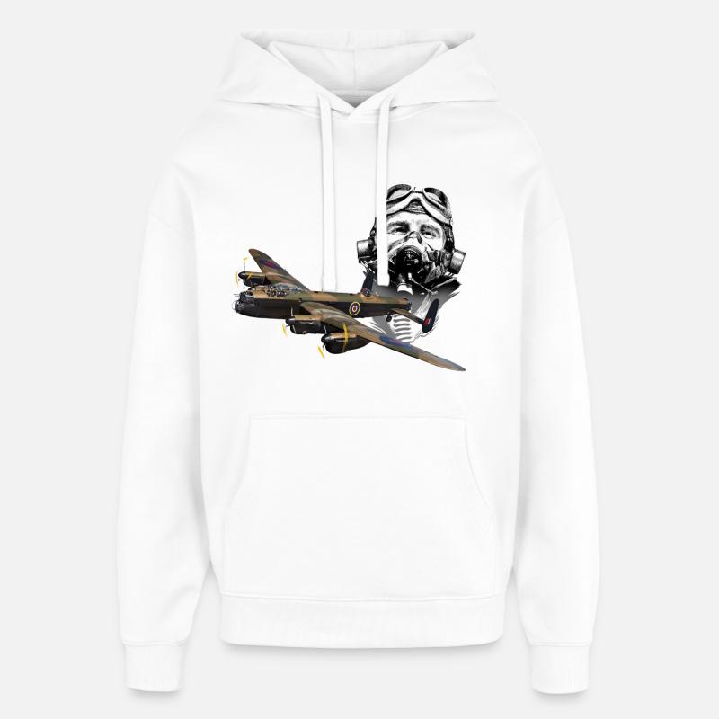 Pilot Lankaster - Sweat à capuche unisexe Stanley/Stella Oversized - blanc