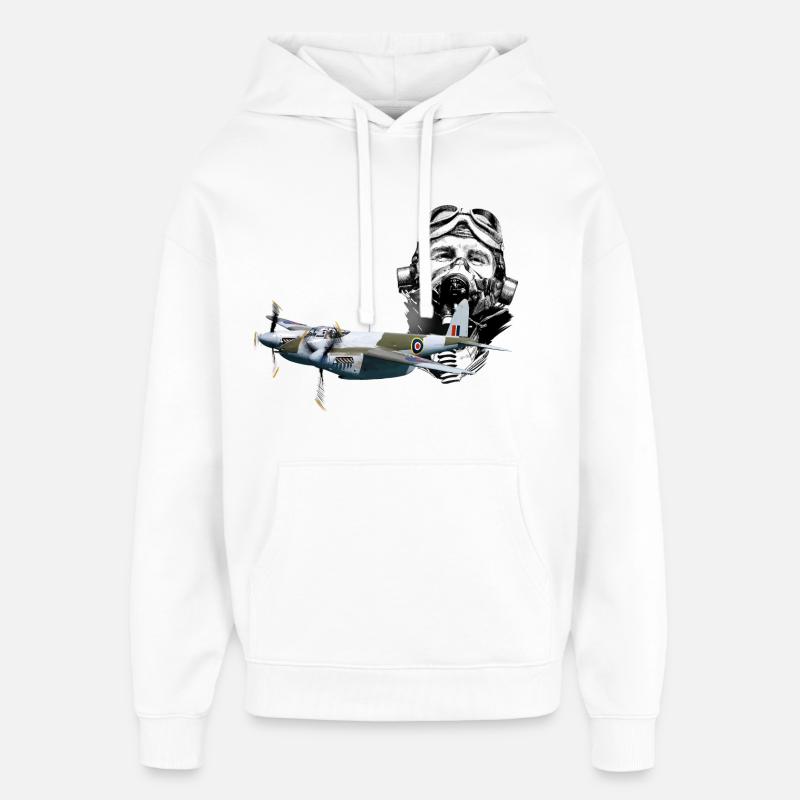 Pilot Mosquito - Oversized Unisex Hoodie von Stanley/Stella - Weiß