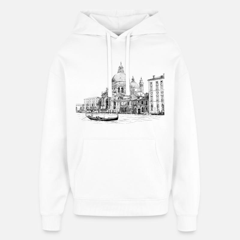 Venise - Sweat à capuche unisexe Stanley/Stella Oversized - blanc