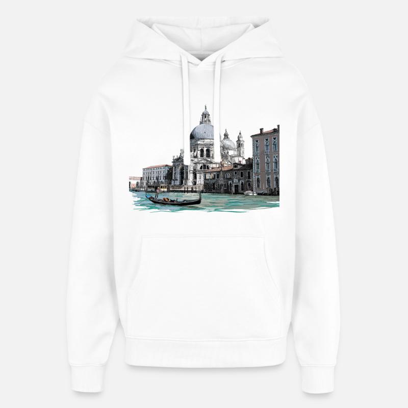 Venise - Sweat à capuche unisexe Stanley/Stella Oversized - blanc
