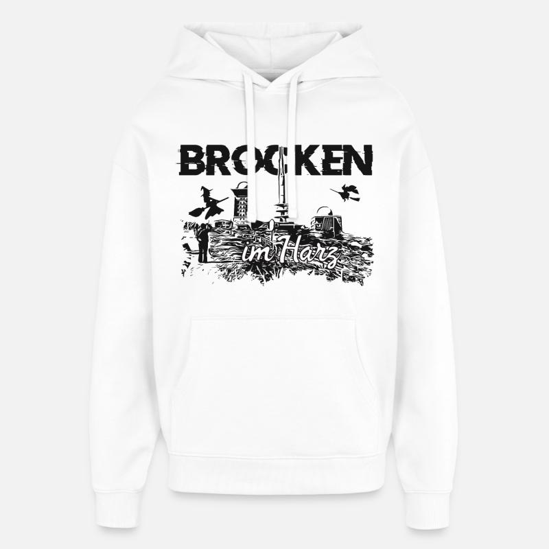 Brocken im Harz - Oversized Unisex Hoodie von Stanley/Stella - Weiß