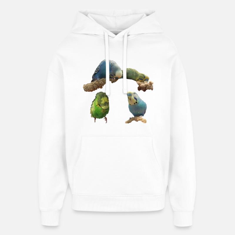 Budgies - Sweat à capuche unisexe Stanley/Stella Oversized - blanc