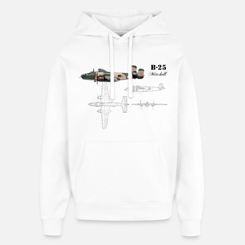 Le B-25 - Sweat à capuche unisexe Stanley/Stella Oversized - blanc