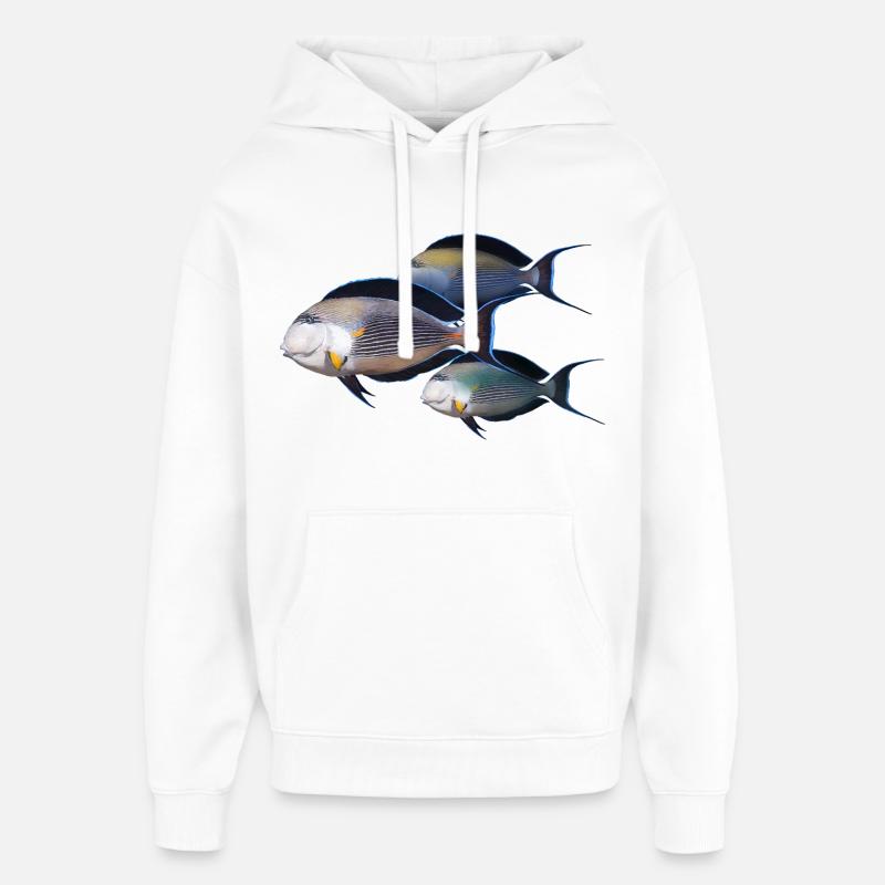 Poisson - Sweat à capuche unisexe Stanley/Stella Oversized - blanc