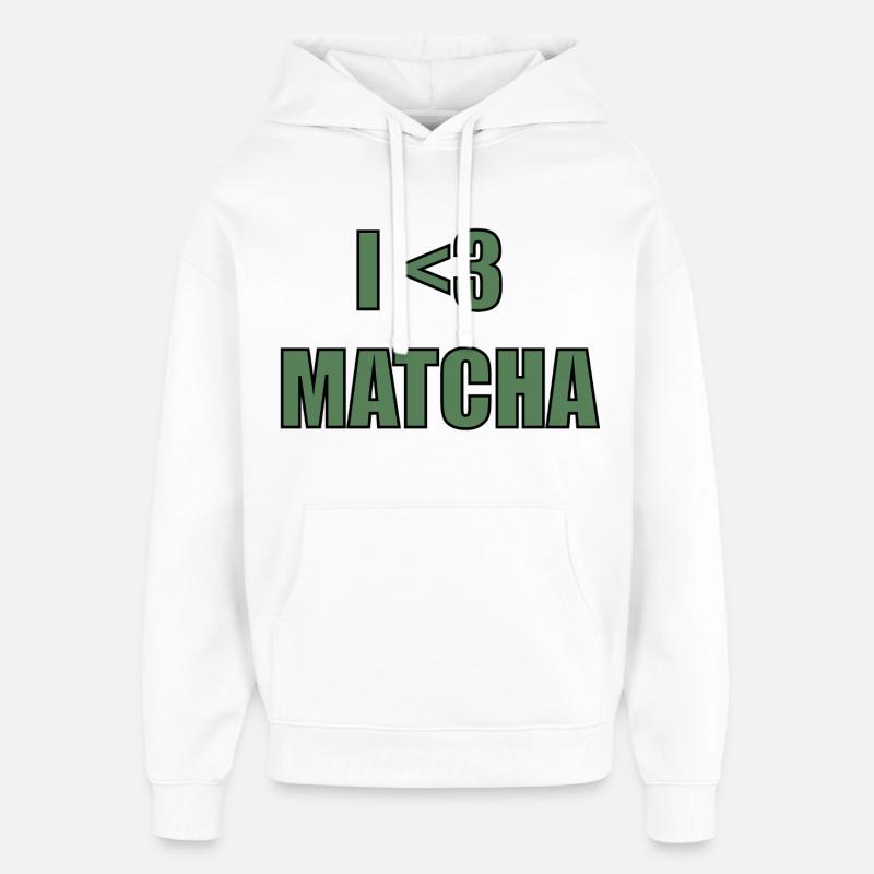 Chemise Matcha Lover - Sweat à capuche unisexe Stanley/Stella Oversized - blanc